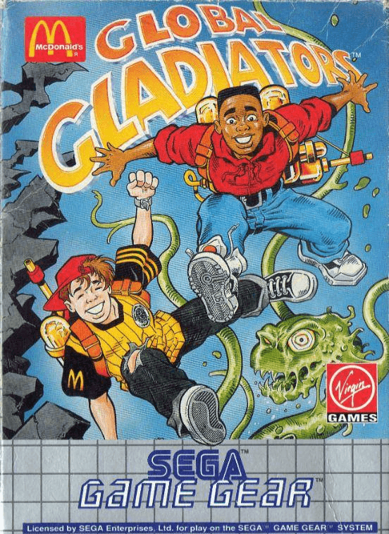 McDonald's Global Gladiators box art for Sega Game Gear